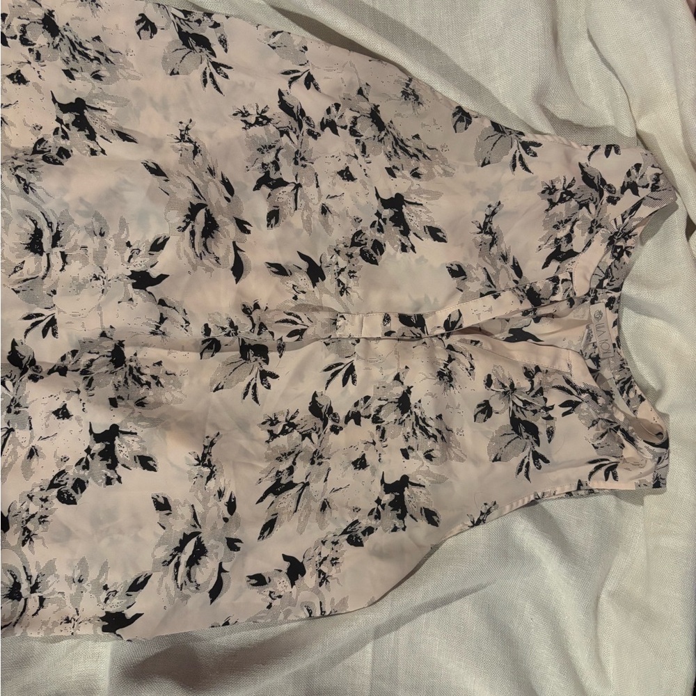 Lila Rose Black and Cream Patterned Top